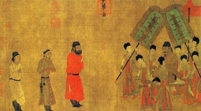 Emperor Taizong Gives an Audience to Ludongzan the Ambassador of Tibet by Yan Liben